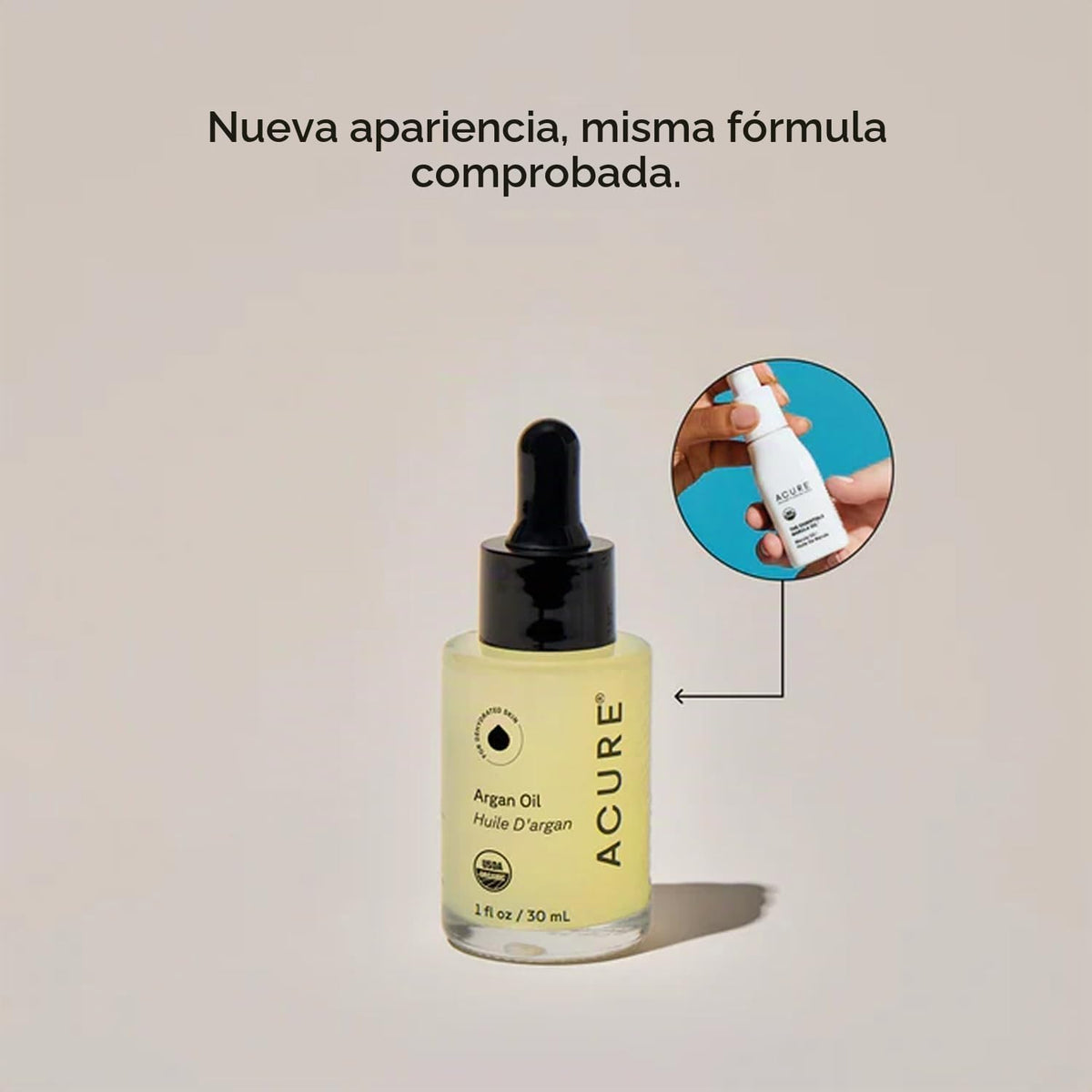 Acure Aceite de argán orgánico marroquí de rápida absorción para piel y cabello 30ml