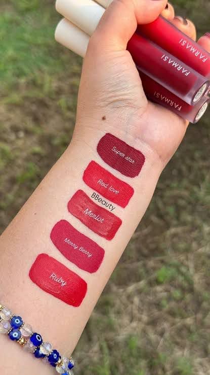 Farmasi Matte Liquid Lipstick - Ruby 24 | Labial Líquido Mate Rojo Intenso | Larga Duración hasta 12 Horas | Alta Pigmentación | Sin Transferencia
