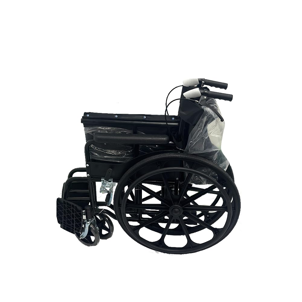 Silla de Ruedas Andafacil Todo Terreno Negro Económica Portátil Alta Calidad para Adultos Mayores