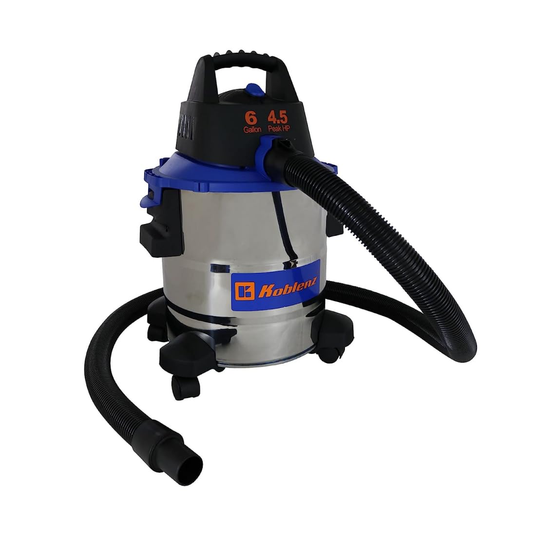 Aspiradora húmeda y seca Koblenz Acero Inoxidable Azul 6 Galones 4.5 HP