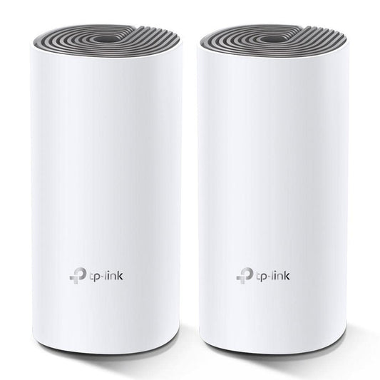 TP-Link Deco Sistema WiFi Mesh (o en malla) para todo el hogar: alcanza hasta 867 Mbps, itinerancia sin interrupciones, cobertura de hasta 2800 pies cuadrados.Funciona con Alexa.Blanco(Deco E4 2 Pack)
