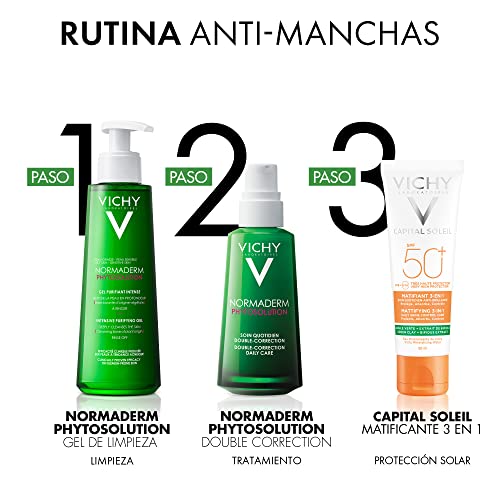 Vichy Gel Limpieza Rostro Anti-imperfecciones Normaderm Phytosolution - Reduce brillo e imperfecciones, para piel rasa o propensa al acné