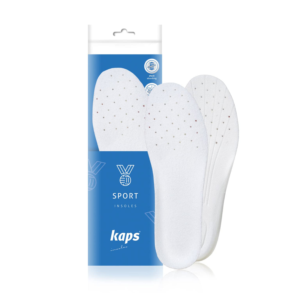 Plantillas Anatómicas Kaps Sport Blanco Absorbentes para Hombre