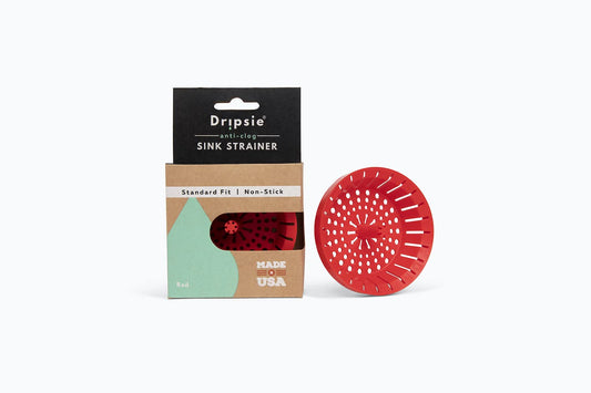 Colador de Fregadero Dripsie Rojo Resistente a Zuecos y Flexible