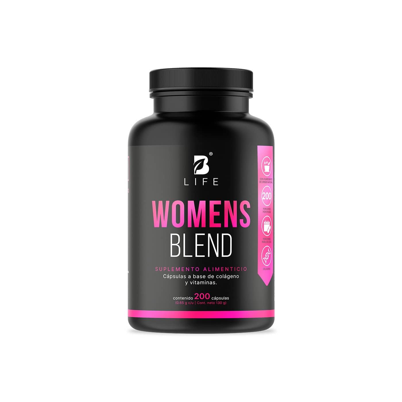 Multivitamínico B Life Womens Blend Natural 200 Cápsulas para Mujer