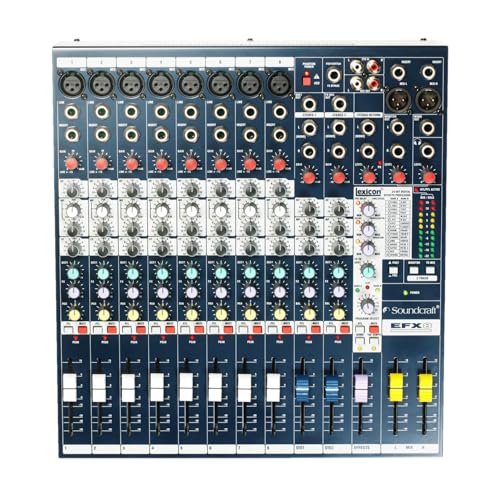 Mezclador Soundcraft EFX8 Alto Rendimiento de 8 Canales con Efecto Léxico