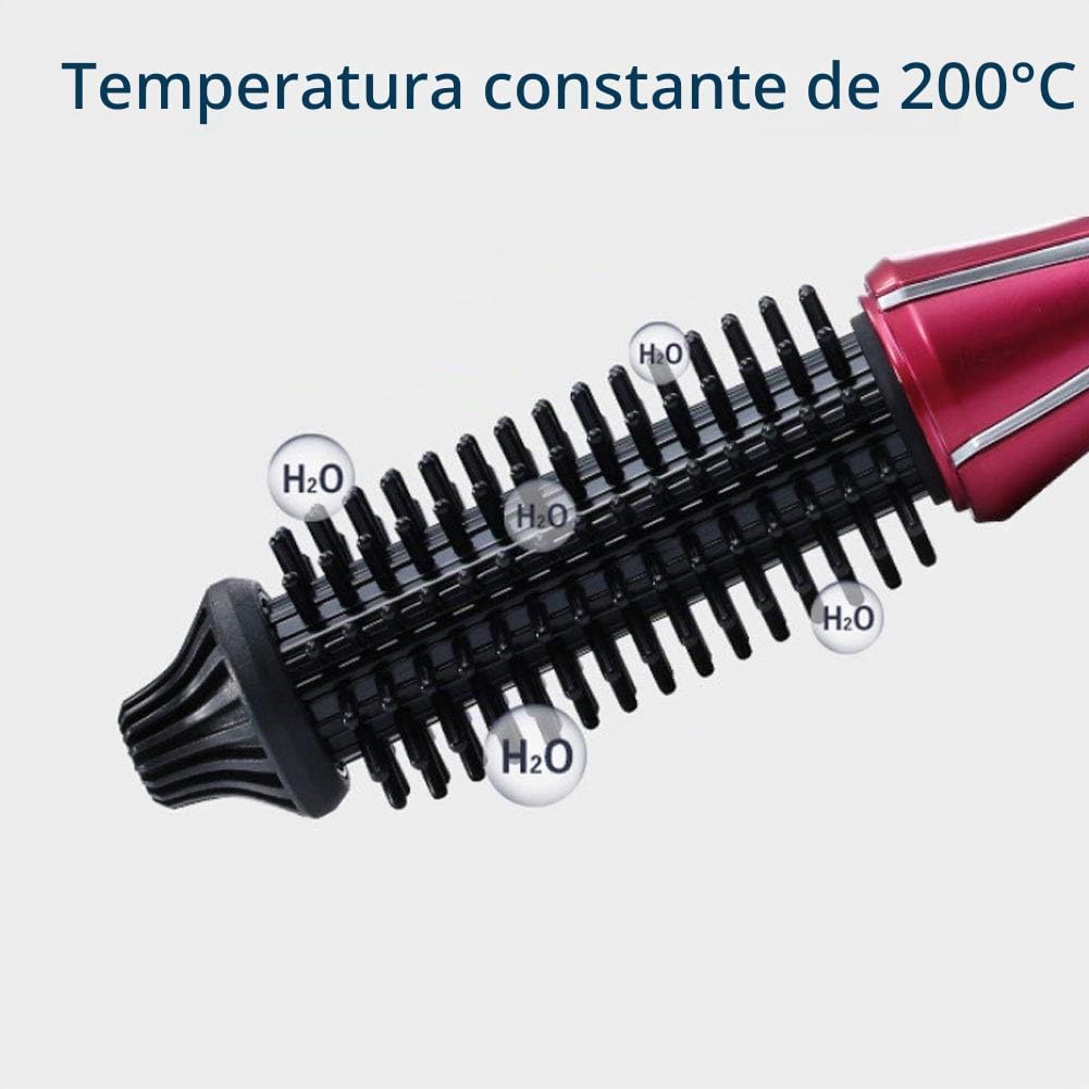 Cepillo Secador Rizador de Pelo iónico Turmalina Cerámica Doble Voltaje con Bolsa de Viaje Profesional