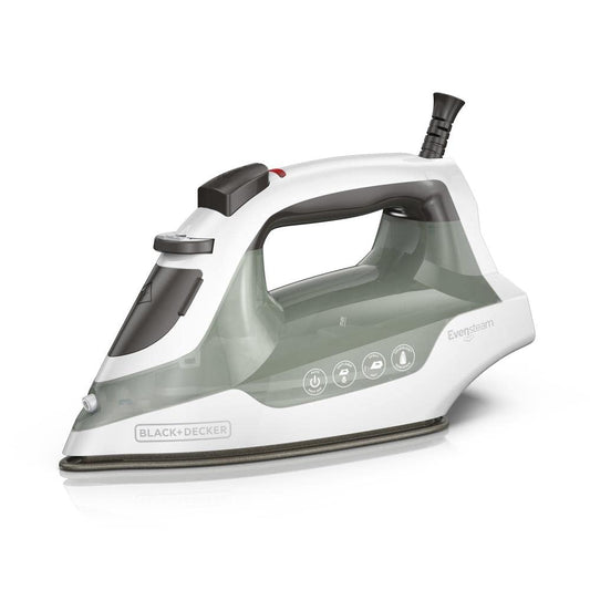 BLACK+DECKER - Plancha compacta de Vapor fácil con Suela Antiadherente TrueGlide, Cable pivotante, tecnología SmartSteam