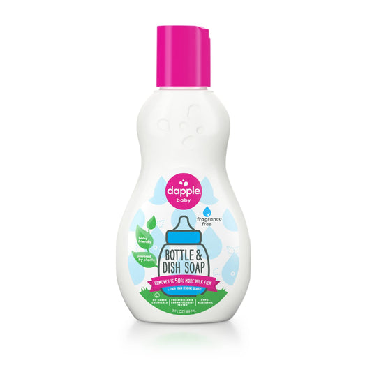 Dapple Baby Bottle & Dish Liquid Fragrance-Free Travel Size 3 oz by Dapple