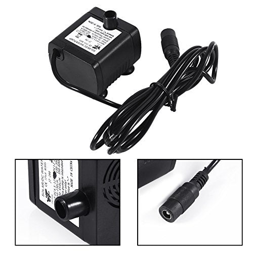 Bomba de Agua Sumergible, DC 12V Solar Bomba de Agua Amphibious Mini Sumergible Eléctrica Ultra Silencioso Bomba de Agua para Acuario Estanque Tanque de Peces