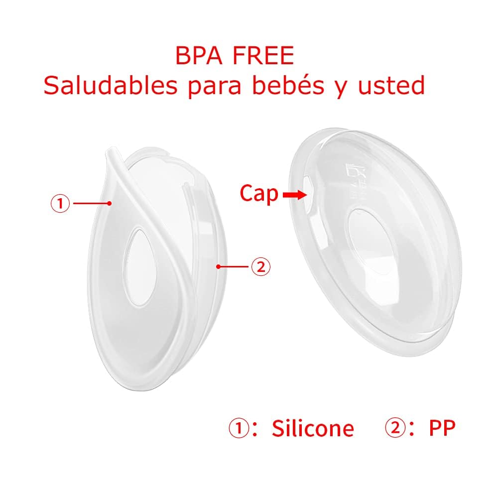Concha Recolectorade Lactancia, Conchas para el Pecho Protector de Pezones para Reducir el Dolor, Conchas de Silicona sin BPA, Protector de Lactancia de Leche Materna, Almacenamiento de Leche Lectancia, Regalos para Mamá(2 piezas)
