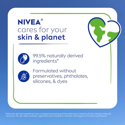 NIVEA Moisture Lip Care - Unisex Intensively Moisturizing Balm - 0.17 oz, Pack Of 4