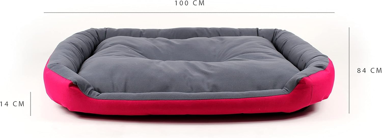 Cama para Perro PETS APPAREL HILLS Fucsia Gris Resistente y Confortable