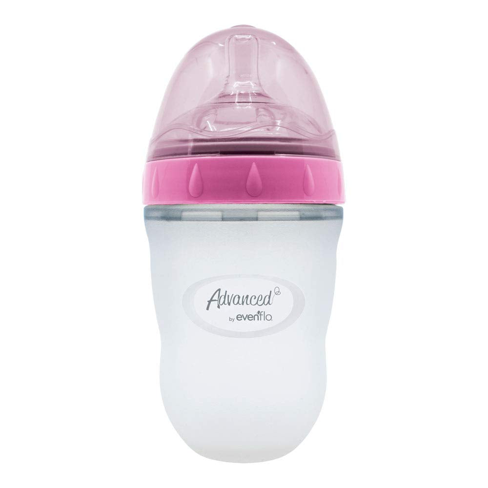 Biberón Evenflo Rosa Silicón Soft & Natural para Bebés Niños