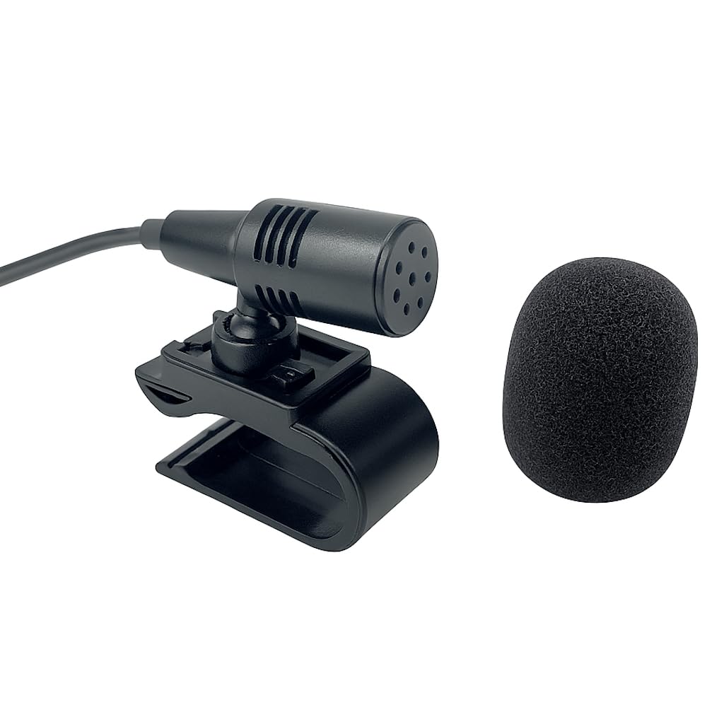 SCREENTRONICS - Micrófono de enchufe de 3,5 mm compatible con Kenwood DDX DMX DNR DPX KDC KMM Series estéreo de coche – Micrófono externo manos libres para llamadas Bluetooth y uso de navegación con
