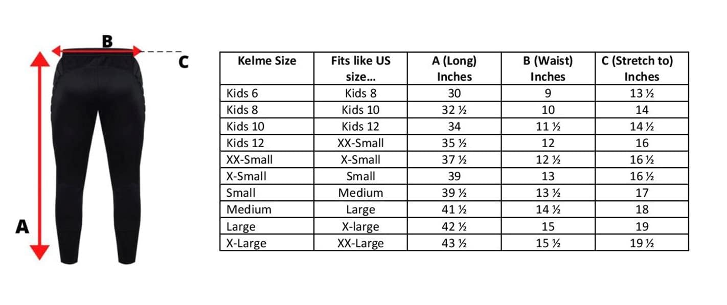 KELME Pantalones de fútbol Goalkeeper Pro con protecciones para niños - Azul oscuro, 8 años