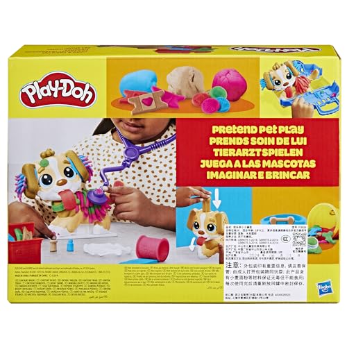 Hasbro Play-Doh Kit Veterinario Kit de Manualidades con Cachorro de Juguete, 10 Herramientas y 5 Colores para niños y niñas a Partir de los 3 años