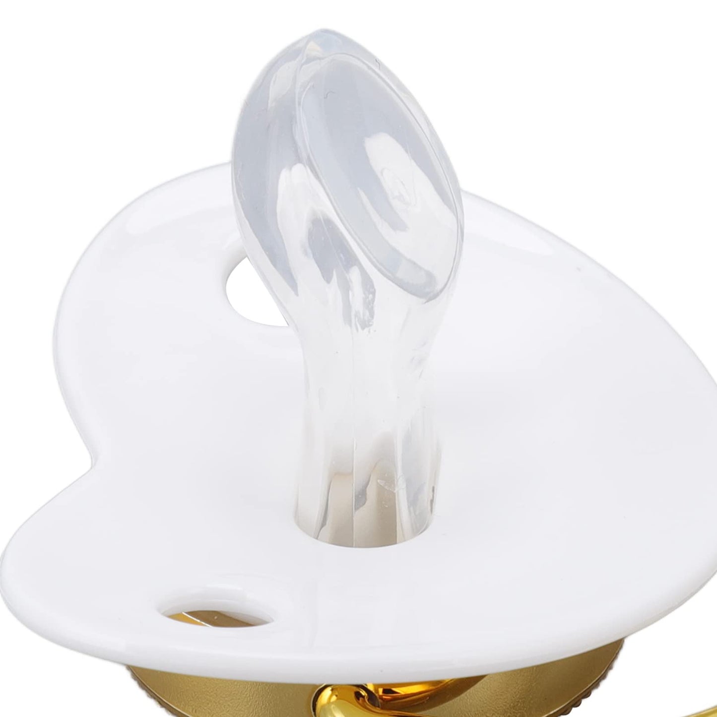 Chupete Decorativo Bling Personalizado para Fotos Bricolaje, Juego de Chupete Lujoso Blanco Ideal para Niña