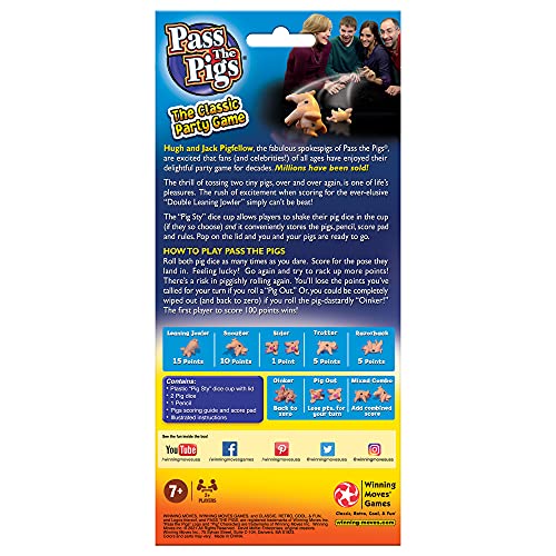 Juego de Dados Pass The Pigs Winning Moves Games USA para la Familia