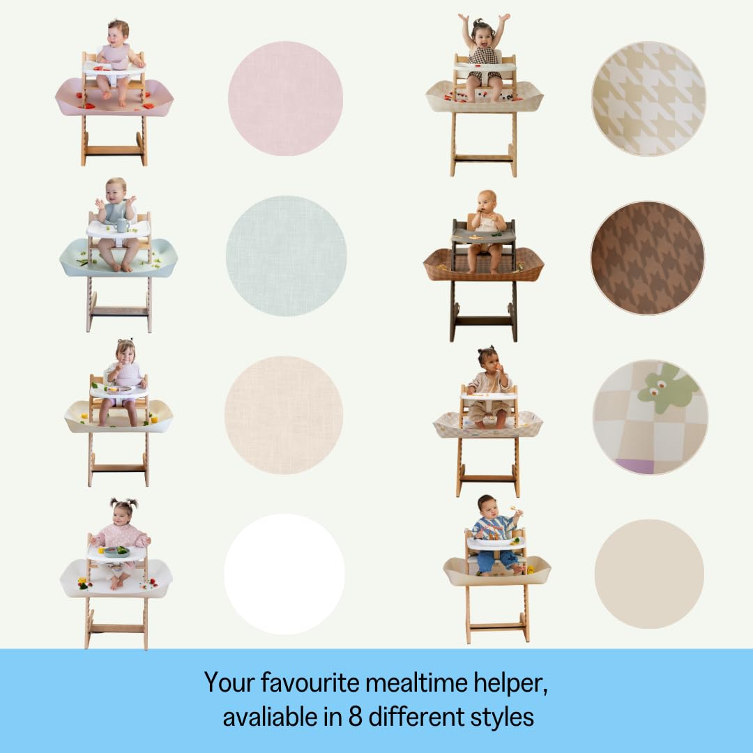 CATCHY - Colector de alimentos - Compatible con Stokke Tripp Trapp silla alta + otras 11 sillas altas - Trona alta se vende por separado - Alimentos para bebés y niños pequeños y atrapador de desorden