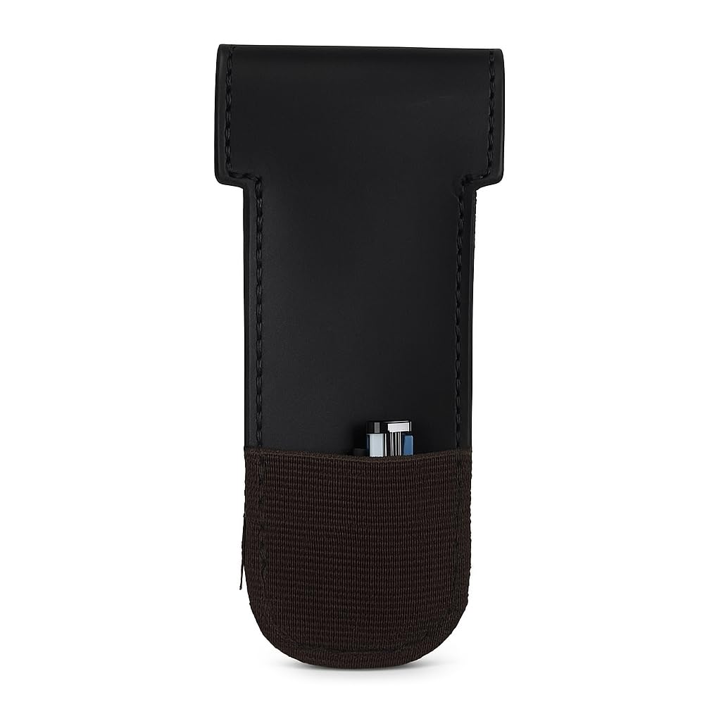PavinCrafter Funda de piel flor para maquinilla de afeitar | Estuche de doble filo | Funda protectora para maquinilla de afeitar de seguridad, hecha a mano, para viaje y almacenamiento | Accesorio de
