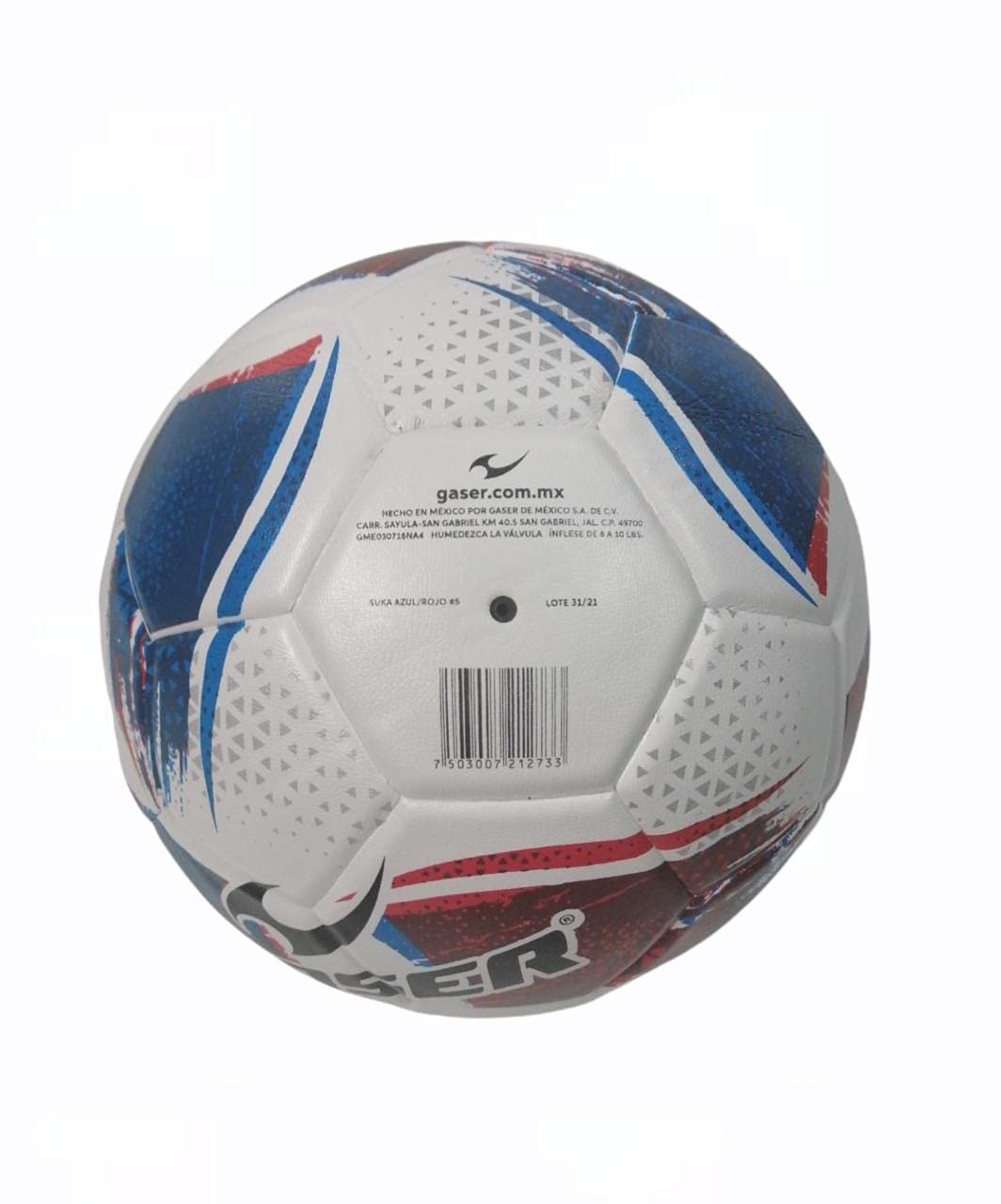 Gaser Balón de Fútbol Suka Azul Verde #5 (Azul y Rojo, 5)