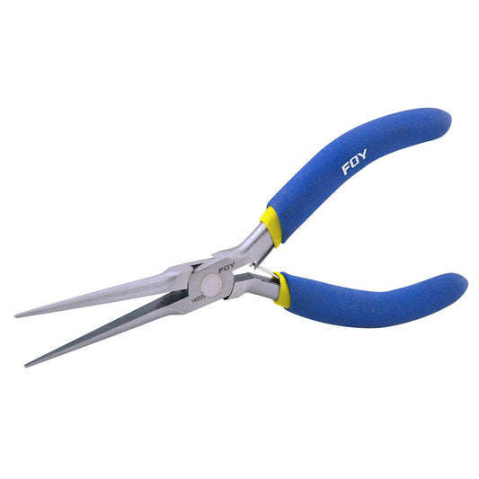 Foy 142225 Mini pinza para electrónica con mango de vinil de 5-3/4", punta aguja