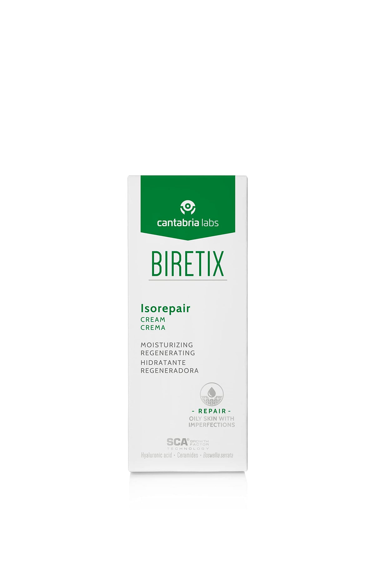 Biretix Crema Hidratante y Regeneradora IsoRepair, 50 ml
