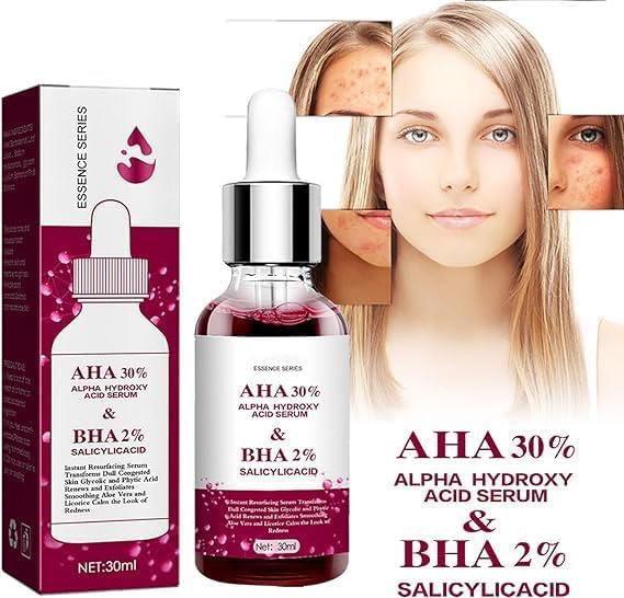 Tratamiento Facial para Rosácea 5pcs - Sérum de Ácido de Frutas para Reducir Rojeces y Equilibrar Sebo - 30ml