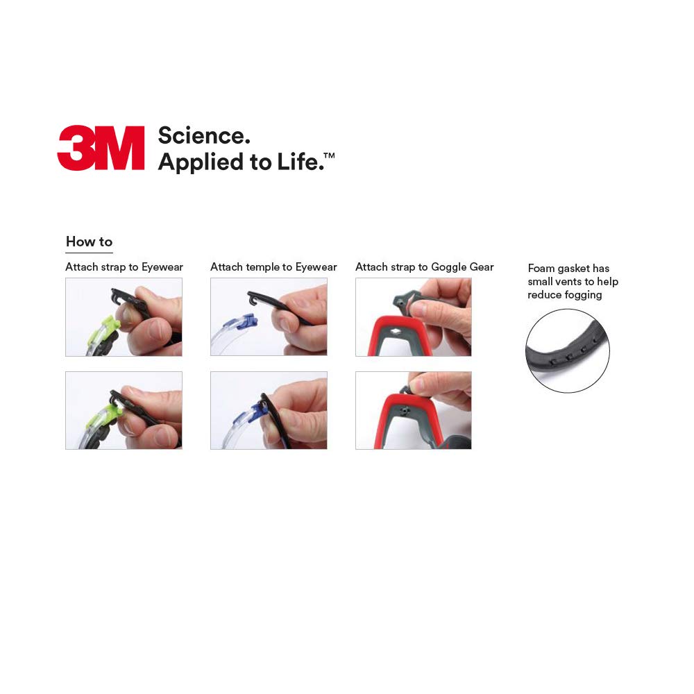 Lentes Protectores 3M Solus Verde Negro con Revestimiento Antivaho Scotchgard y Junta de Espuma