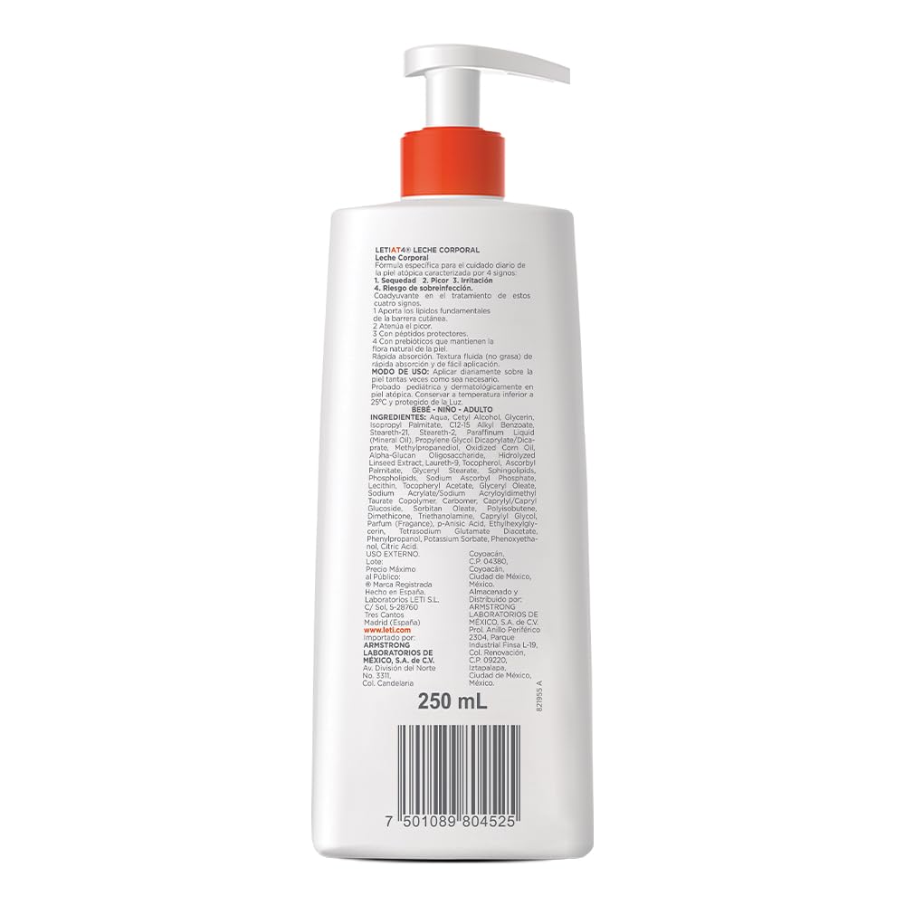 Leti At4 Leche Corporal, 250 ml