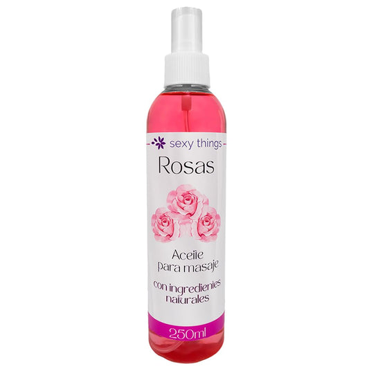 Aceite para Masaje Corporal Sexy Things Rosas con Aroma e Ingredientes Naturales