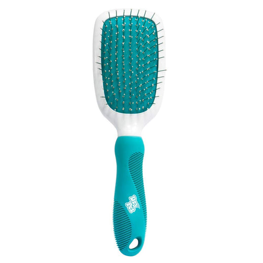 Cepillo Doble Grande Fancypets con Cerdas y Púas de Acero para Perro