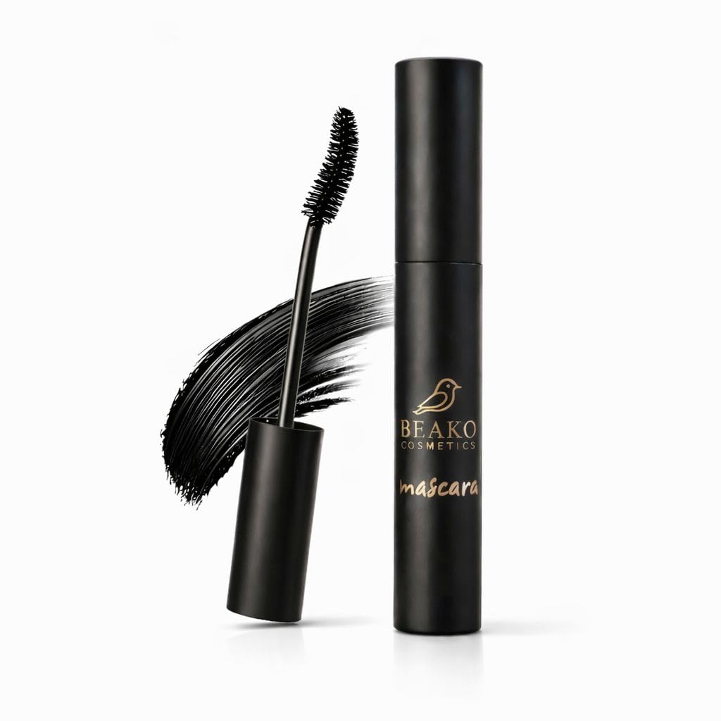 Beako Co. Máscara de Pestañas Waterproof - Pack 2 Máscaras - Volumen, Alargamiento y Definición - Vitamina E - Rímel Larga Duración Negro Intenso - Efecto Pestañas Postizas