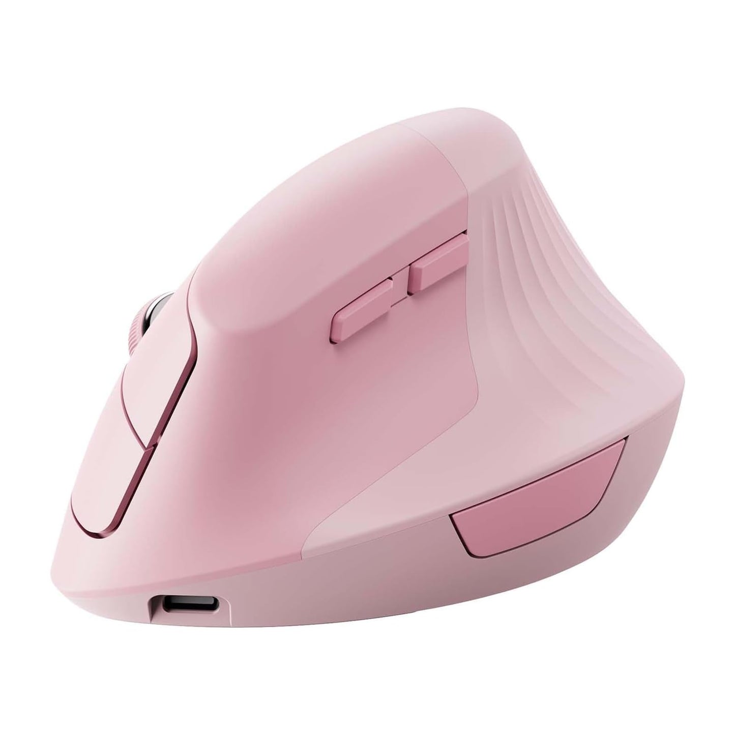 Mouse Vertical zienstar Rosa Ergonómico Inalámbrico Recargable Modo Dual Clic Silencioso