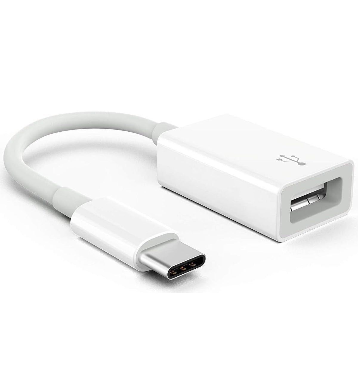 Adaptador USB-C a USB Apple Blanco OTG para iPhone/iPad, Compatible con Relojes de Tarjetas, Unidades Flash, Teclados y Más