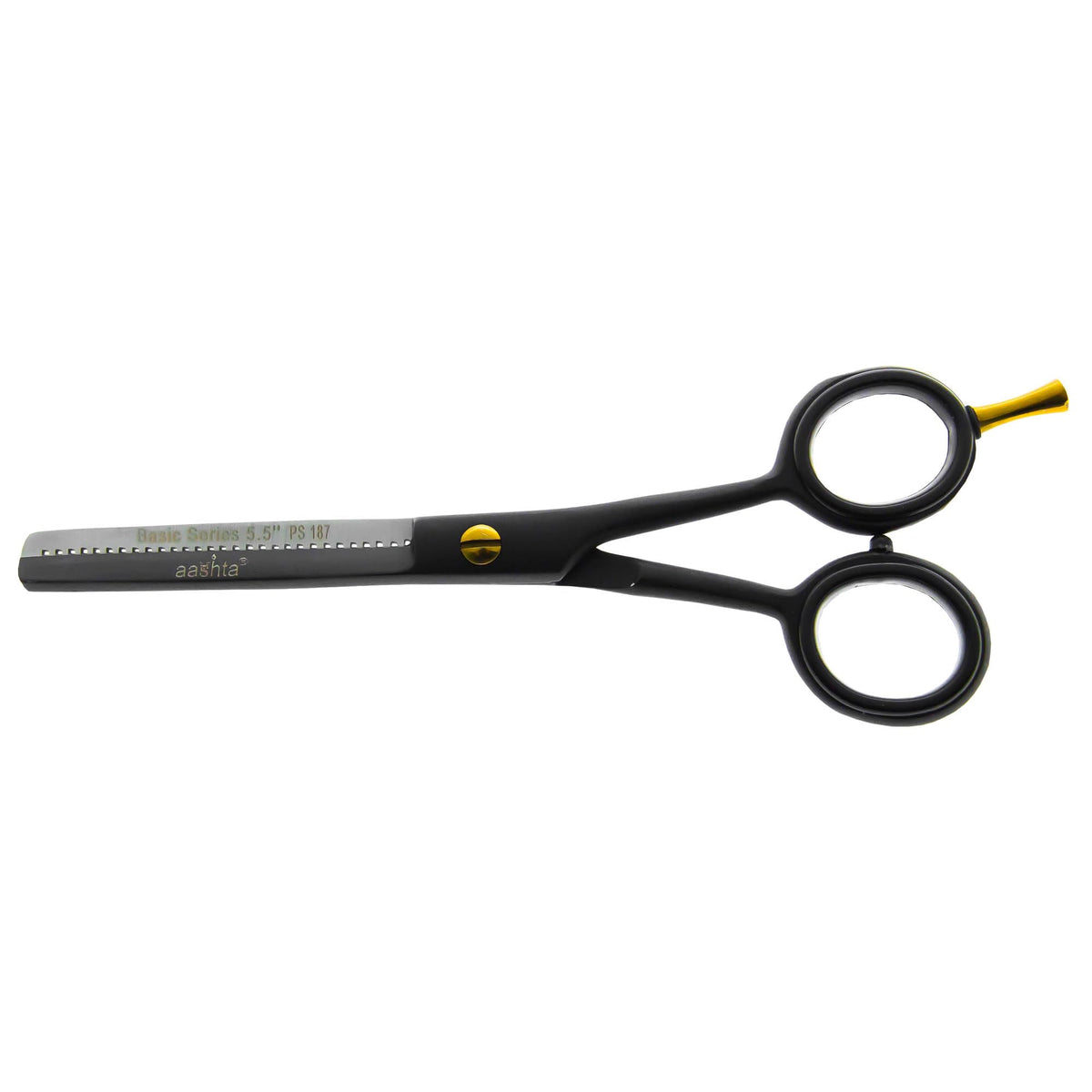 Kit De Tijeras Para Estilista/Barber/Peluquero 5.5" Aashta (NEGRO)