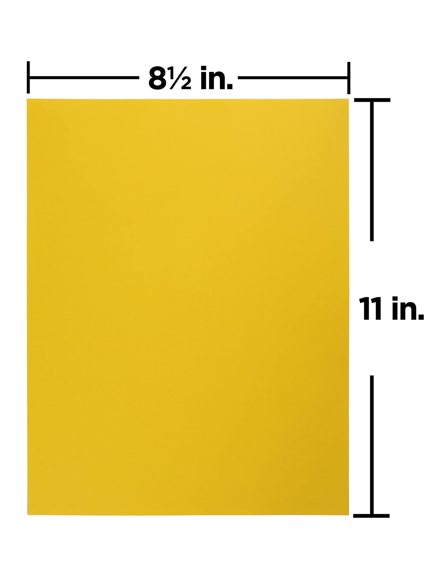 JAM PAPER Papel de color de 26 libras, 90 g/m², 8,5 x 11 pulgadas, amarillo reciclado, 50 hojas por paquete