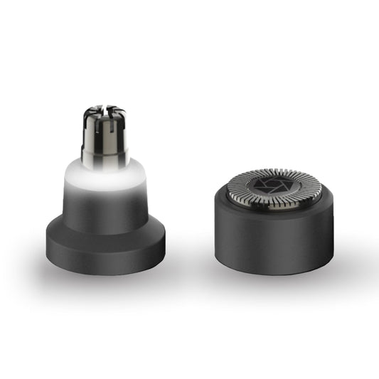 Recortadora Titanio Microtouch Borde Cabezales de Doble Hoja Giratoria con Luz
