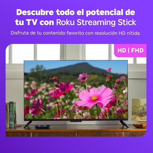 Dispositivo de Streaming Roku HD 2025 con Control Remoto por Voz para TV en Vivo y Gratis