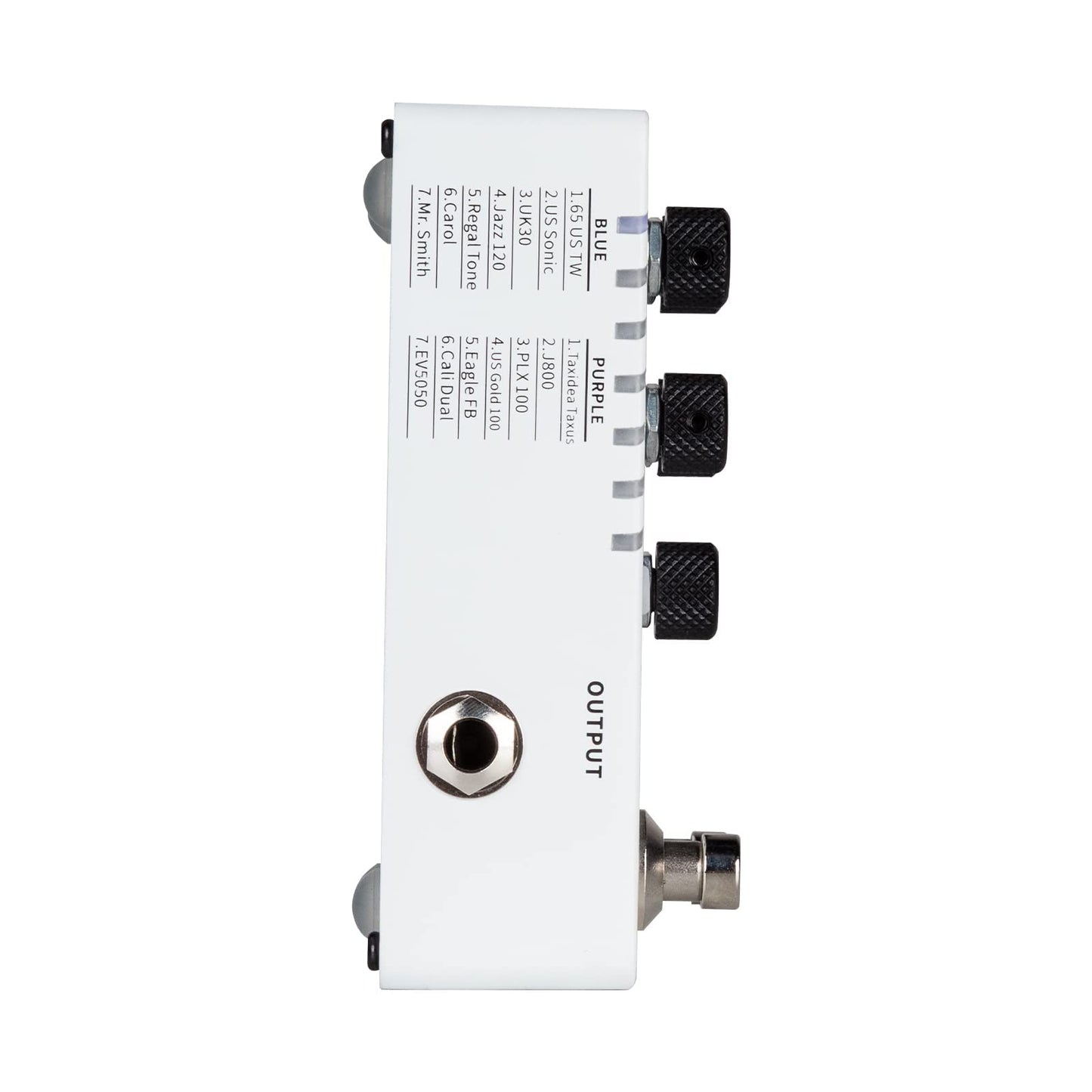 Pedal de Preamplificador MOOER Preamp Model X Negro con Doble Canal y 14 Ranuras Preestablecidas para Hombre