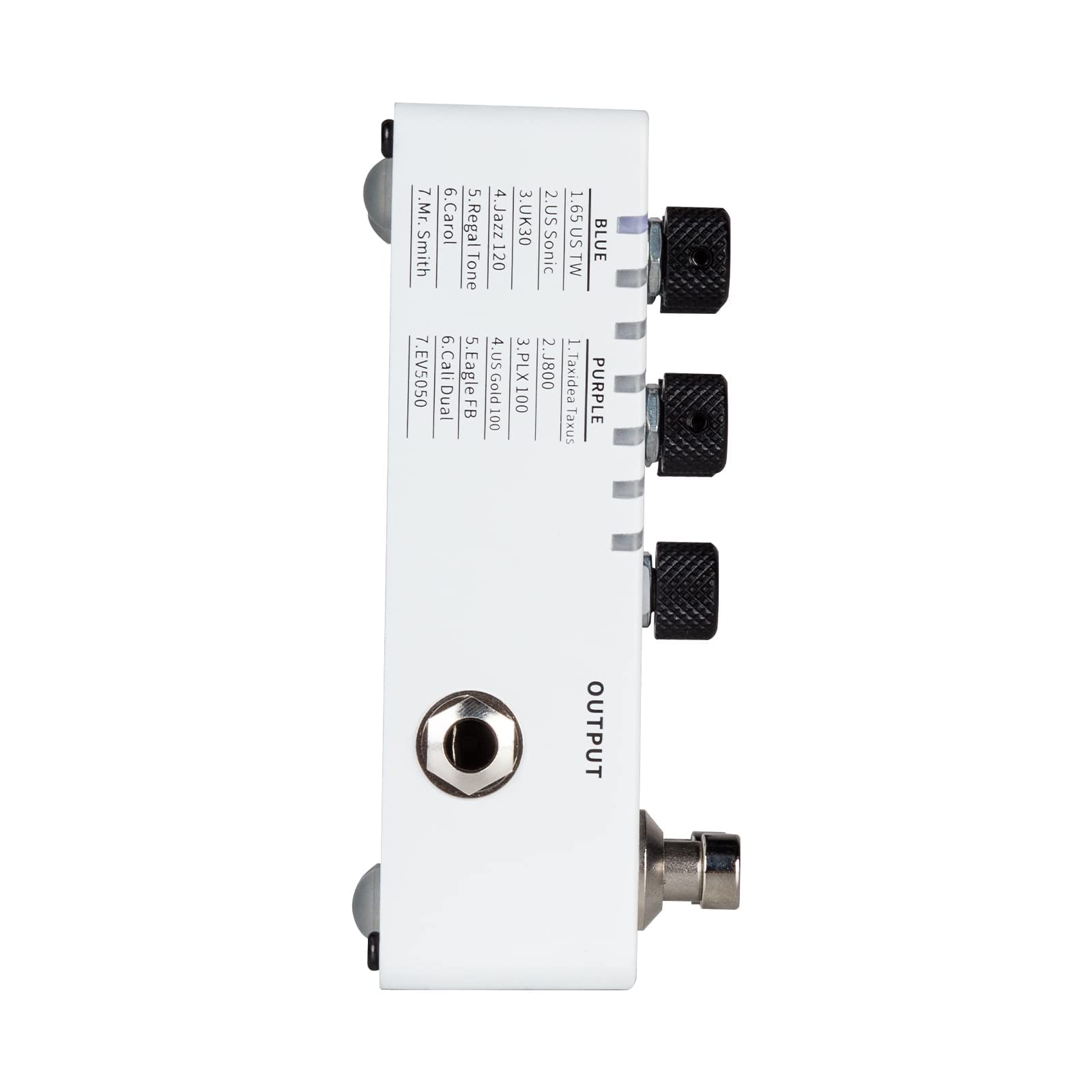 Pedal de Preamplificador MOOER Preamp Model X Negro con Doble Canal y 14 Ranuras Preestablecidas para Hombre