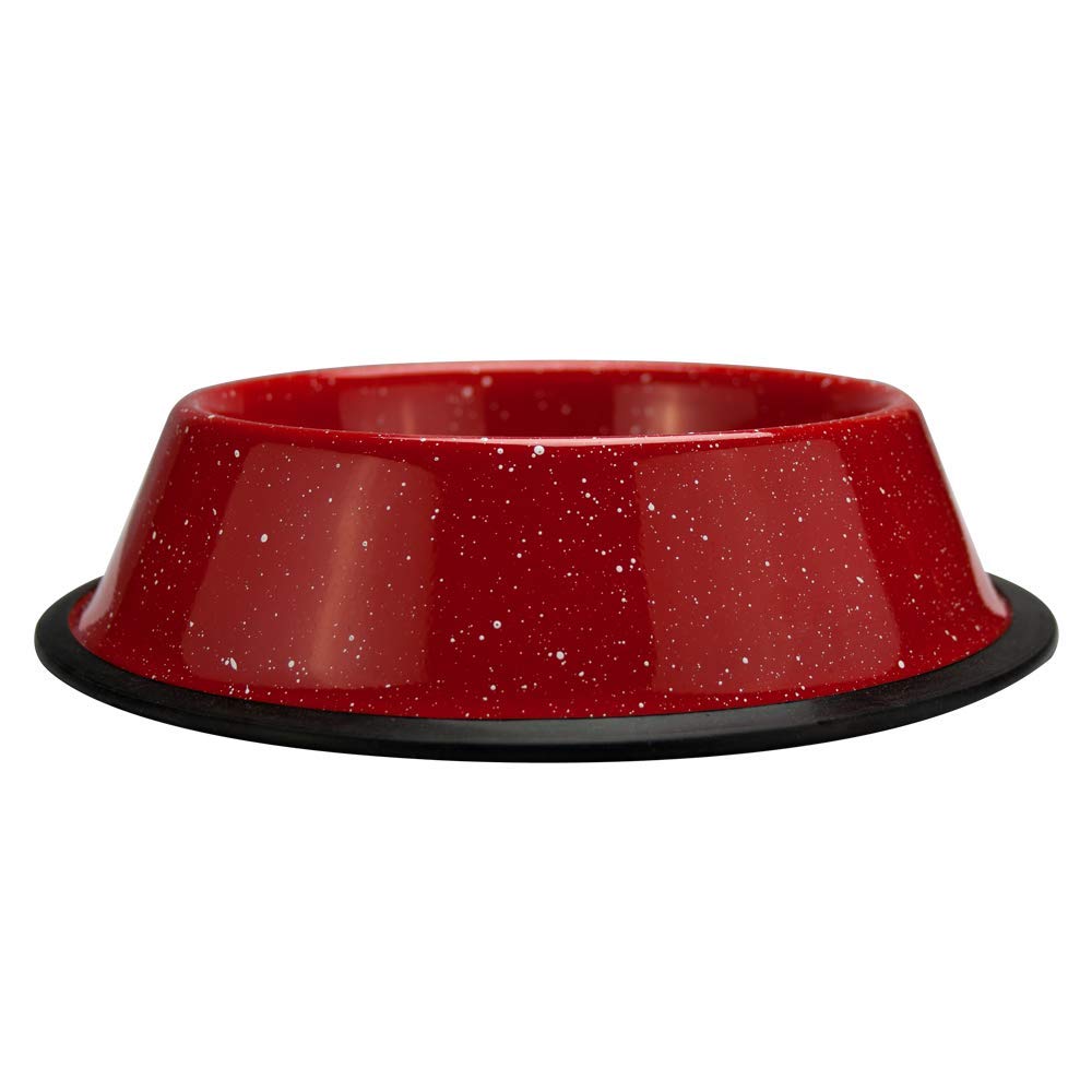 Fancy Pets Plato de Acero Jaspeado para Perro de 32 Onzas y/o 907 Gramos