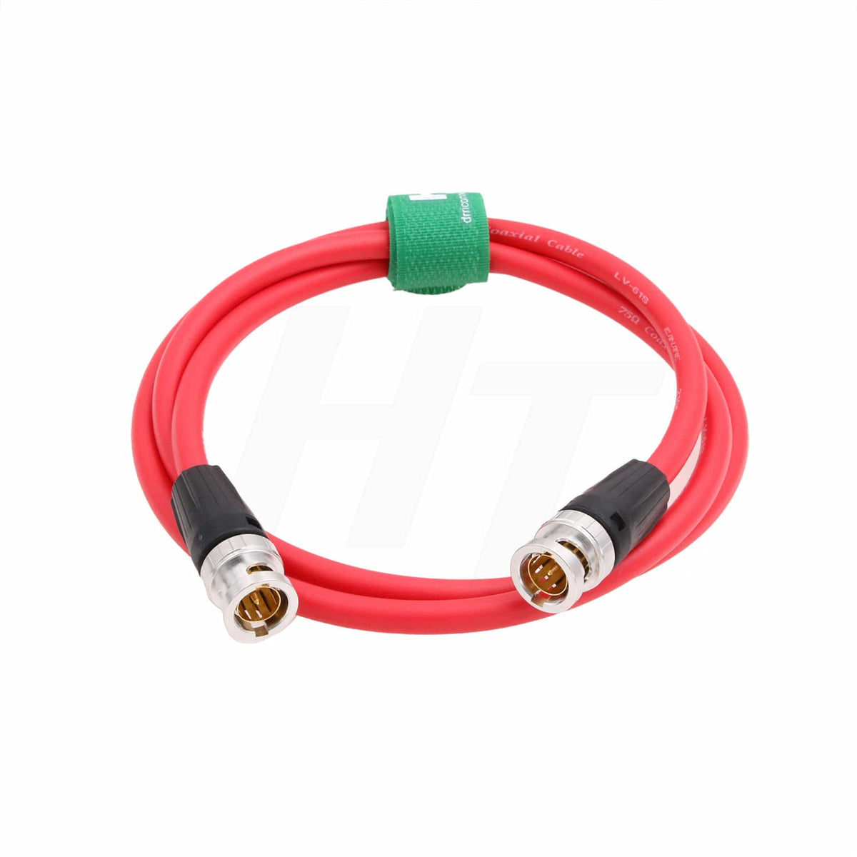 Cable Coaxial de Vídeo Canare Rojo SDI 4K 75 Ohmios para Monitor de Cámara ARRI Sony, 30cm Blindado y Flexible