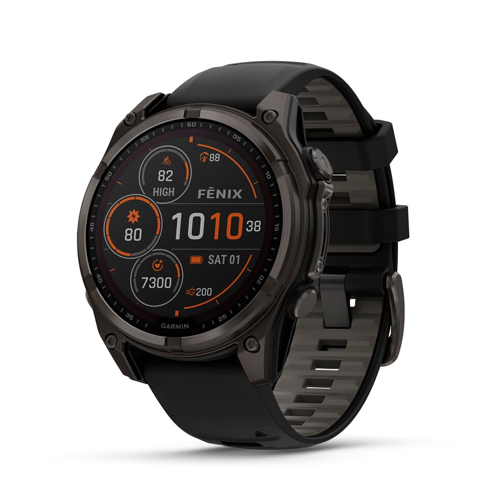 Reloj Garmin Fenix 8 Zafiro Solar 47mm Gris Carbono/Gris Guijarro