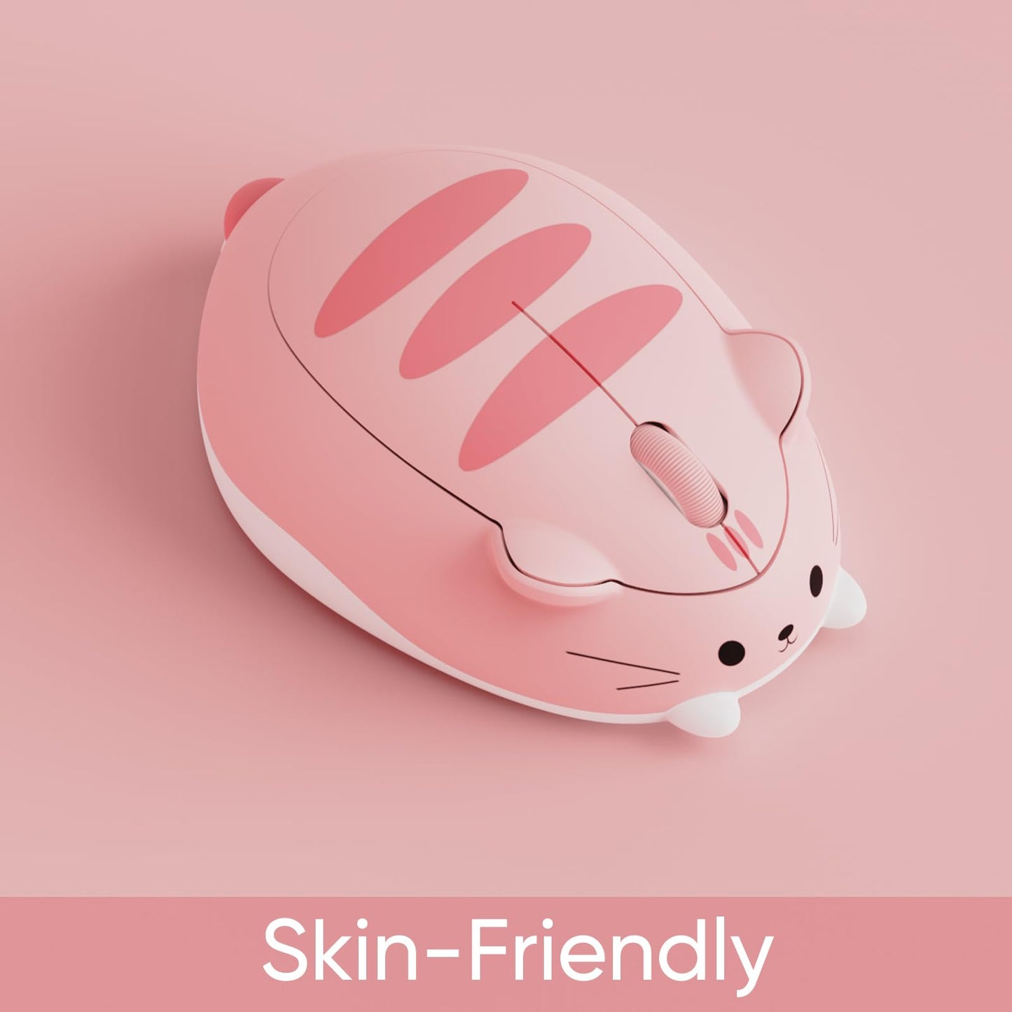 Mouse inalámbrico Akko Angie naranja temática de gatos para juegos