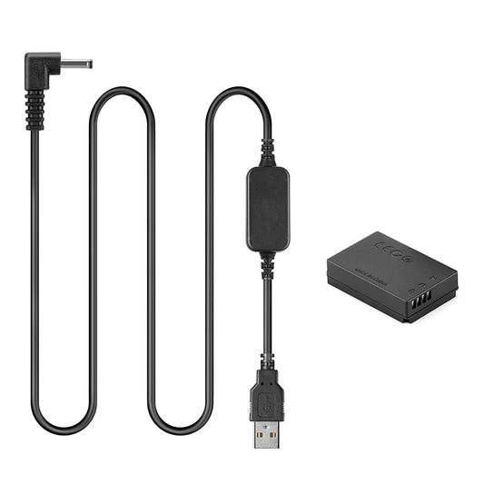 USB Línea De Conducción DC 8.4V ACK-E12 + DR-E12 LP-E12 Batería Virtual para Canon EOS M EOS M2 EOS M10 EOS M50 EOS M100 M200