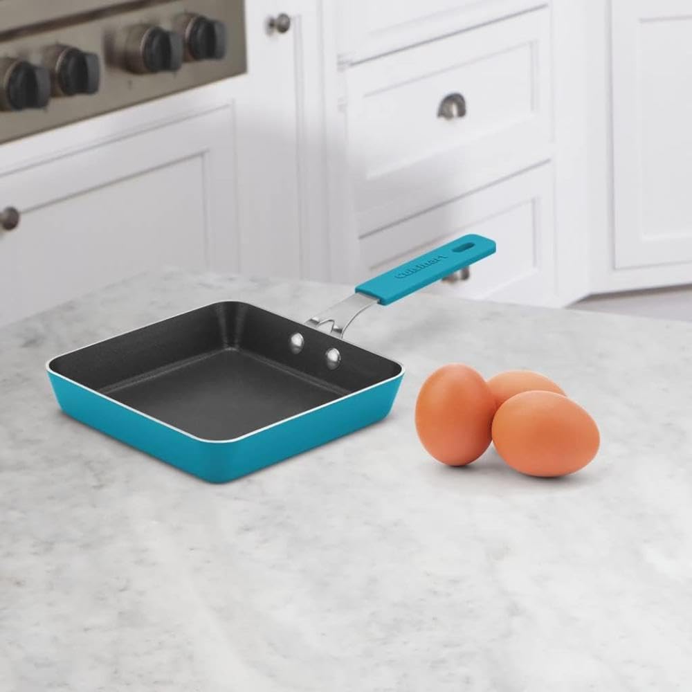 Cuisinart 5730M-14TQ Mini Sartén cuadrada de 14 cm, color turquesa