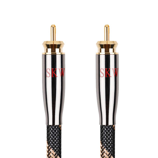 Cable Coaxial Digital SKW SPDIF RCA Negro para Subwoofer