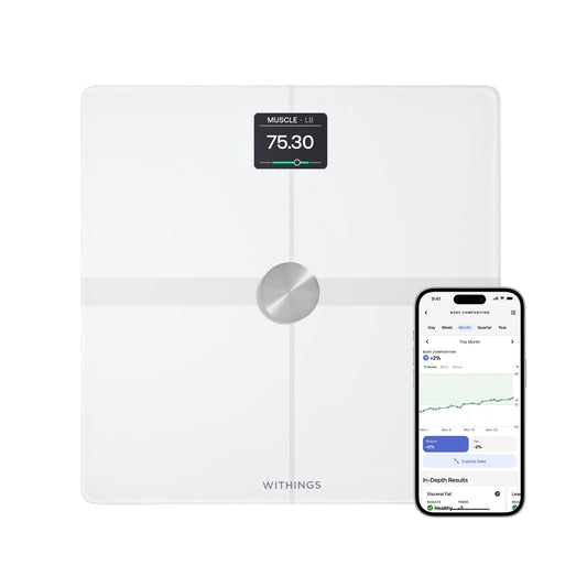 Báscula Inteligente Withings Body Smart Negra con Wi-Fi y Bluetooth para Composición Corporal Compatible con Apple Health